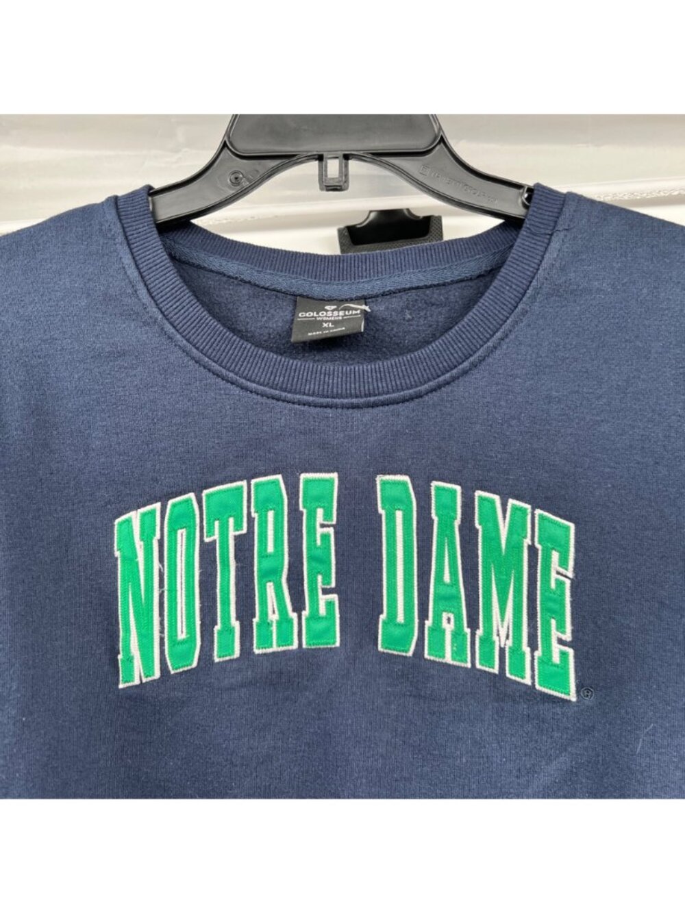 Colosseum Athletics Navy Blue Notre Dame Sweatshirt Womens Size XL - Picture 5 of 10
